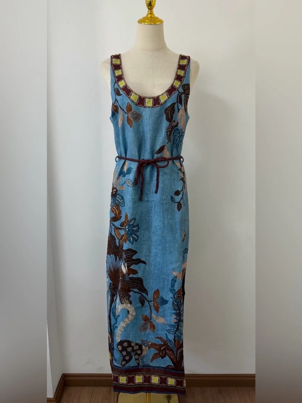 ALEMAIS Georgie printed linen midi dress - Picture 4 of 7